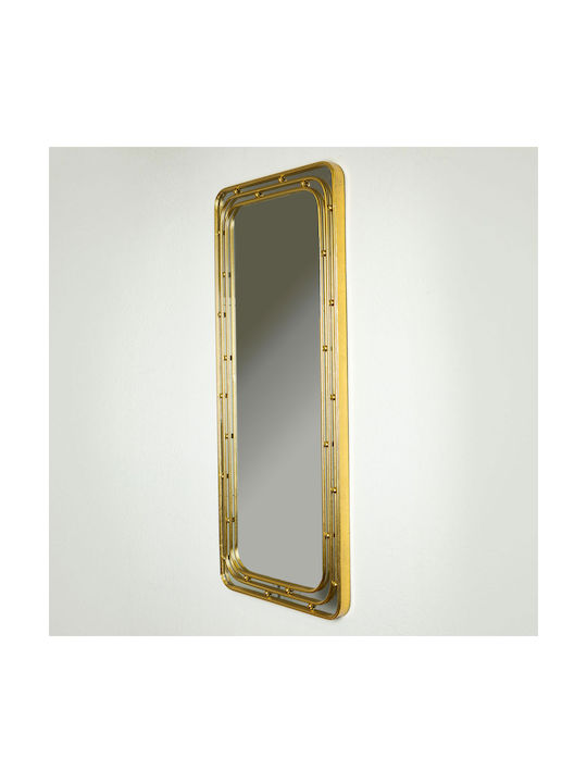 Oglindă de Perete De Corp Întreg cu Auriu Ramă din Metalic 120x50cm 1buc