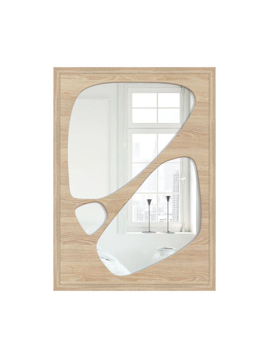 Incado Wandspiegel mit Beige Hölzernes Rahmen 65x45cm 1Stück