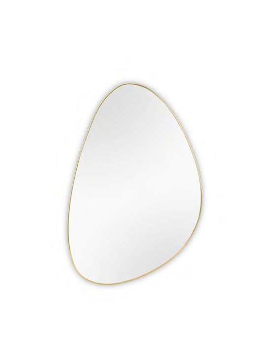 Mirrors & More Ida Като Огледало за Стена с Жълт Металик Рамка 60x40см 1бр