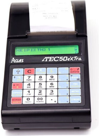 DataTec DTec-50 Extra Registrierkasse mit Batterie in Schwarz Farbe