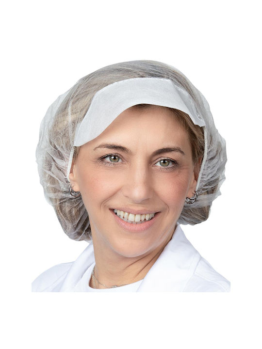 Coverguard Pălărie/Căciulă de Muncă de unica folosinta în culoarea Alb 156048 cu vizieră
