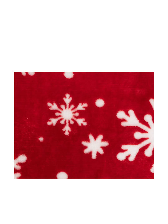 Atmosphera Christmas Decorative Pillow Snowflakes Square Red 40x40cm