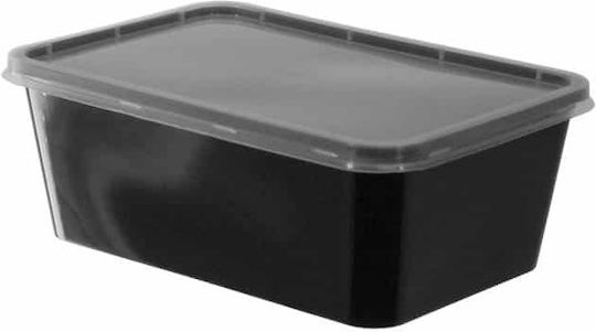 Ready Disposable Plastic Tableware for Hot / Microwave Safe 1000ml Black 10pcs