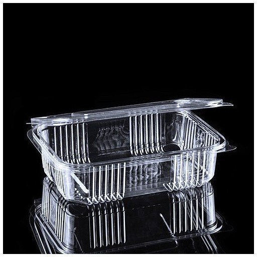 Lux Plast Disposable Plastic PET Tableware for Cold 2000ml Transparent 50pcs