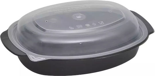 Ecocraft Disposable Plastic PP Tableware for Hot / Microwave Safe 750ml Black 100pcs