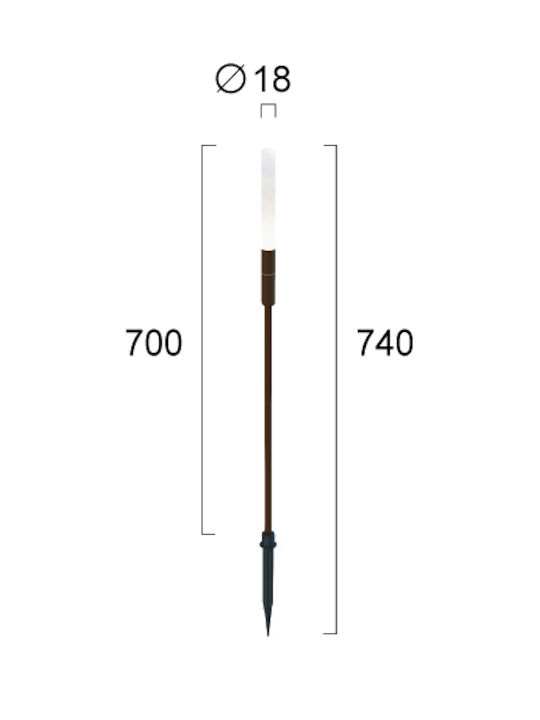 Viokef Στεγανό Φωτιστικό Led Καρφωτό 4320600