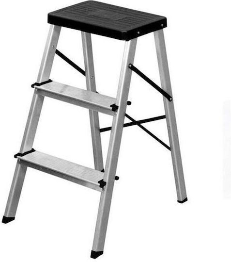 BigBuy Trittleiter Aluminium 3 Stufen