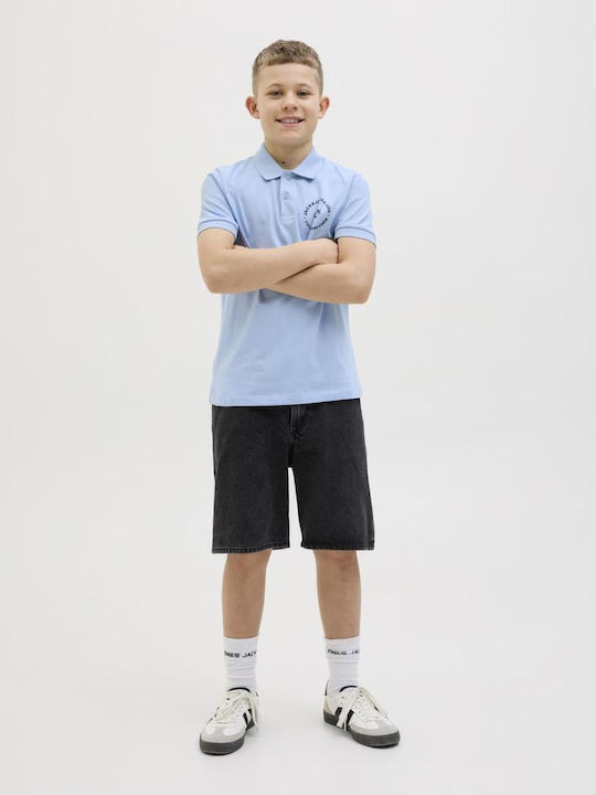 Kids' Polo Short Sleeve Chambray Blue