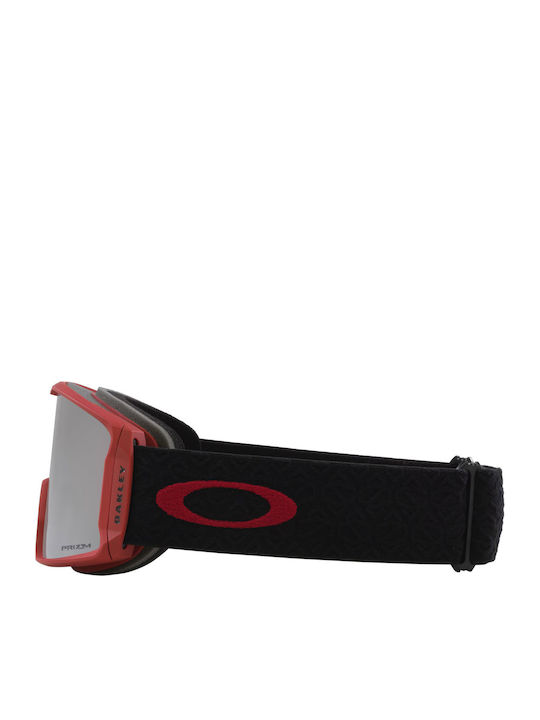 Oakley Line Miner L Masca de schi și snowboard Pentru adulți Roșu cu Lentilă în culoarea Roșu