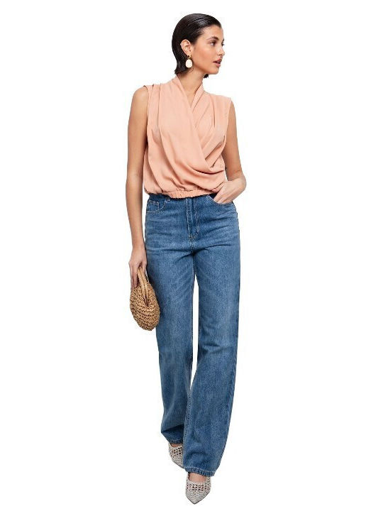 Women's Blouse Drape Peach