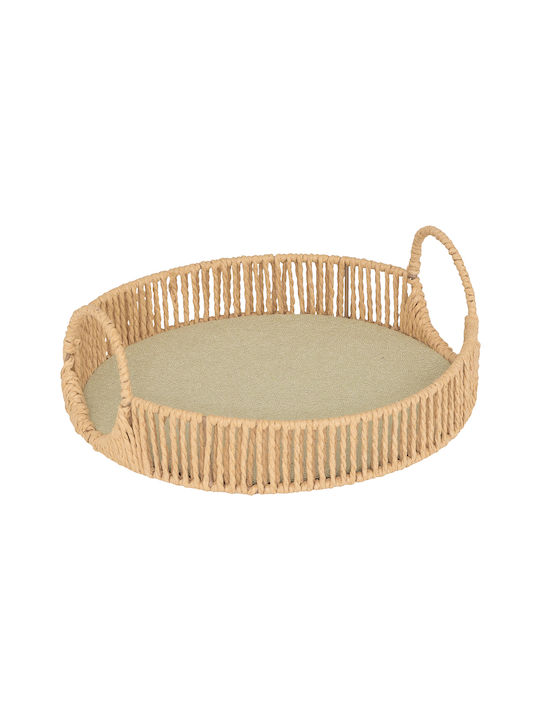 Wicker Round Decorative Tray A-s Ali 35x35x11cm 2pcs