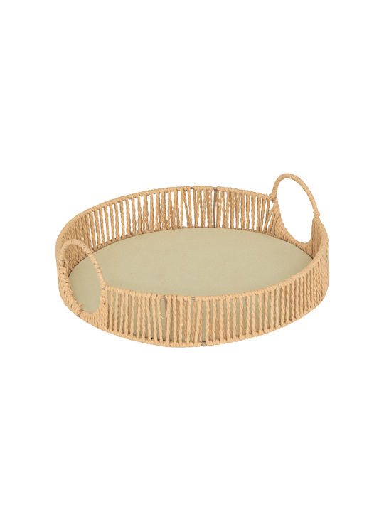 Wicker Round Decorative Tray A-s Ali 35x35x11cm 2pcs