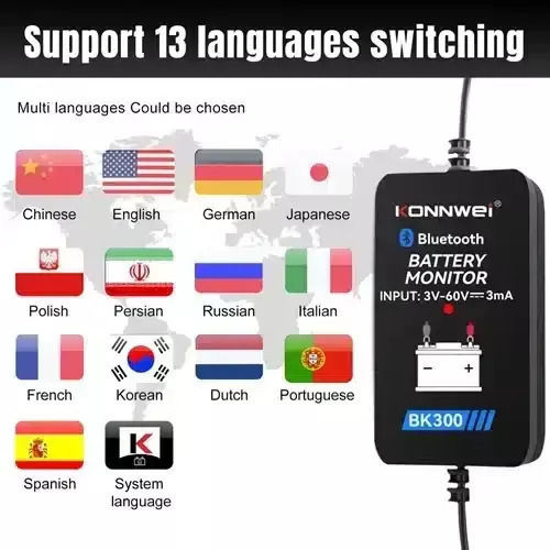 Konnwei Ελεγκτής Αναλογικό Battery Tester