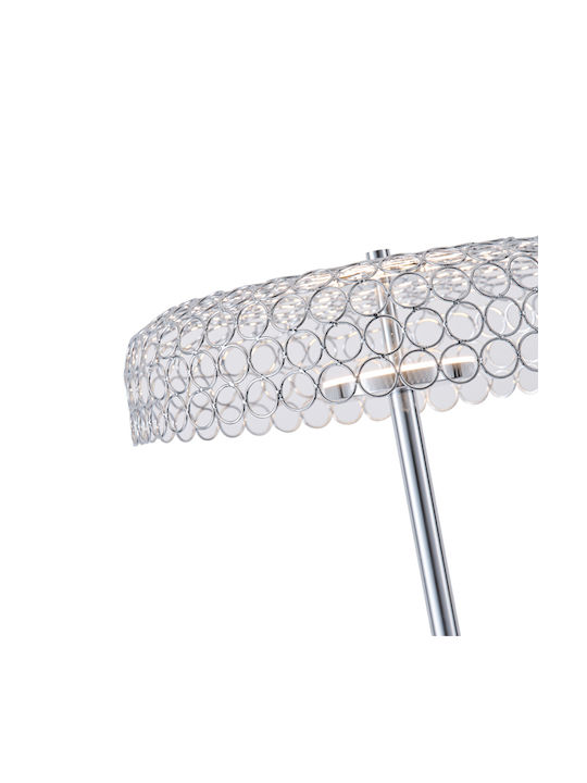 Eurolamp Perforato LED Φωτιστικό Δαπέδου Υ135xΜ35εκ. με Θερμό Λευκό Φως 1080lm Ασημί