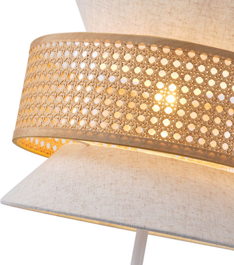 Eurolamp Isla Floor Lamp H145xW35cm. with Socket for Bulb E27 White