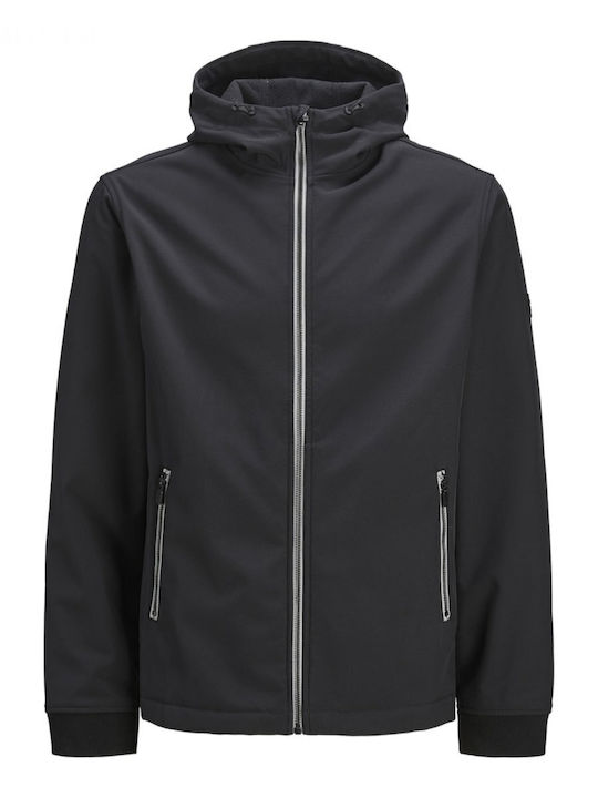 Χειμωνιάτικο Μπουφάν Softshell Αδιάβροχο και Αντιανεμικό Μαύρο