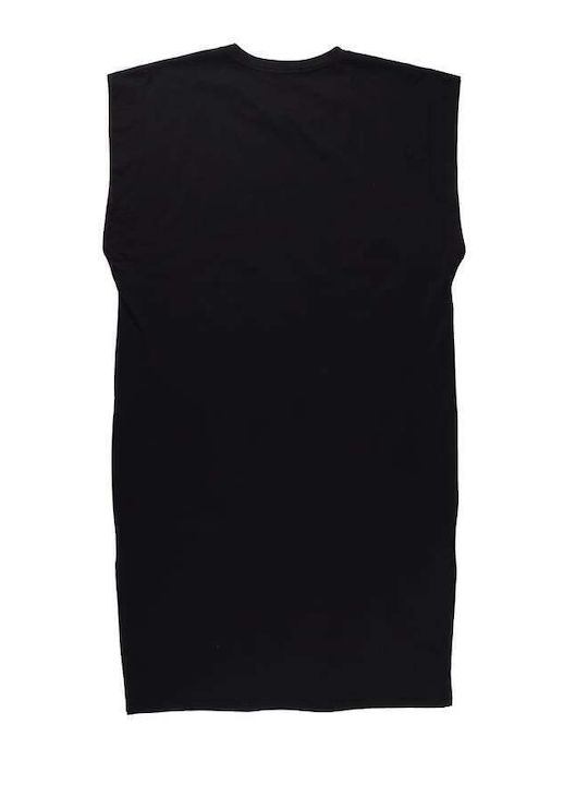 Summer Midi T-Shirt Dress Black CN140T05COT-Black