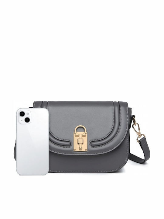 Leather Women's Bag Crossbody Gray