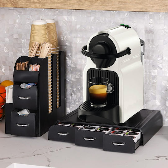 Bakaji Küchenständer/ -koffer Kaffee Station Kunststoff Schwarze