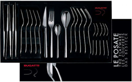 Casa Bugatti Set de Tacâmuri Inoxidabil Argintiu 24buc