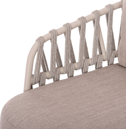 Outdoor Living Room Set Sabo 4 Pieces Beige with Pillows