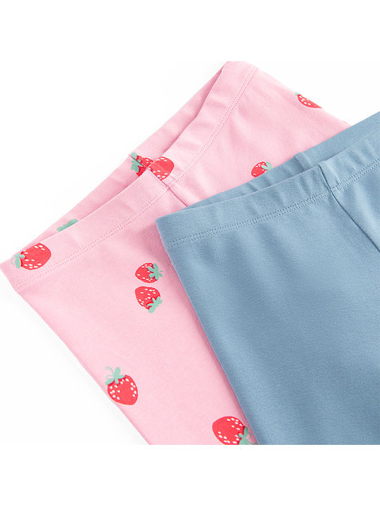 Set Kinder Leggings Lang Pink, Light Blue
