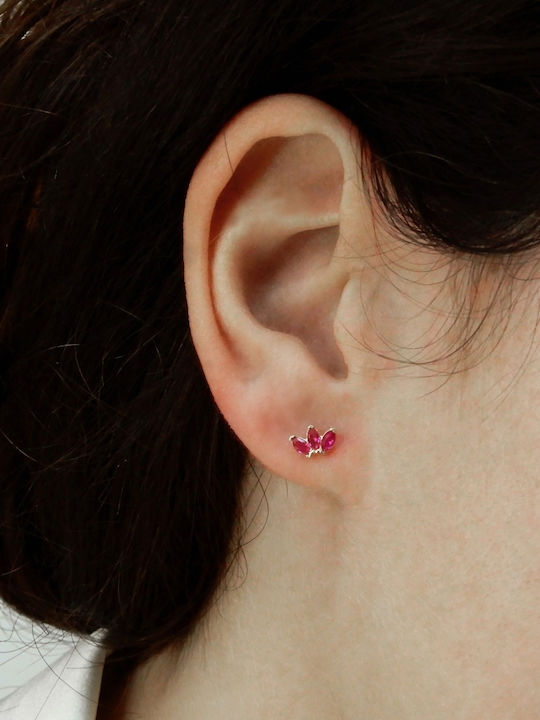 Polytimo Earrings made of Gold 14K with Stones