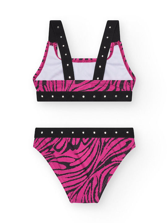 Nath Kids Детски Бански Бикини Magenta-Black Nath Kids Детски Бански Бикини Magenta-Black