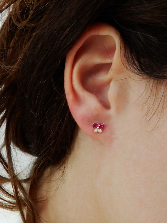 Polytimo Earrings made of Gold 9K with Stones