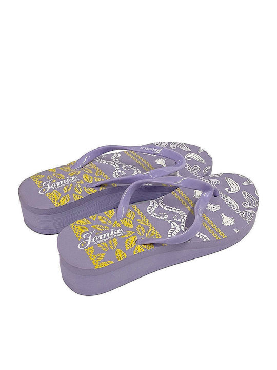 Women's Platform Flip Flops Purple