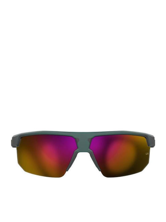 Under Armour Unisex Sunglasses with Gray Plastic Frame and Multicolour Mirror Lens UADRIVEN/G-7NT34-71