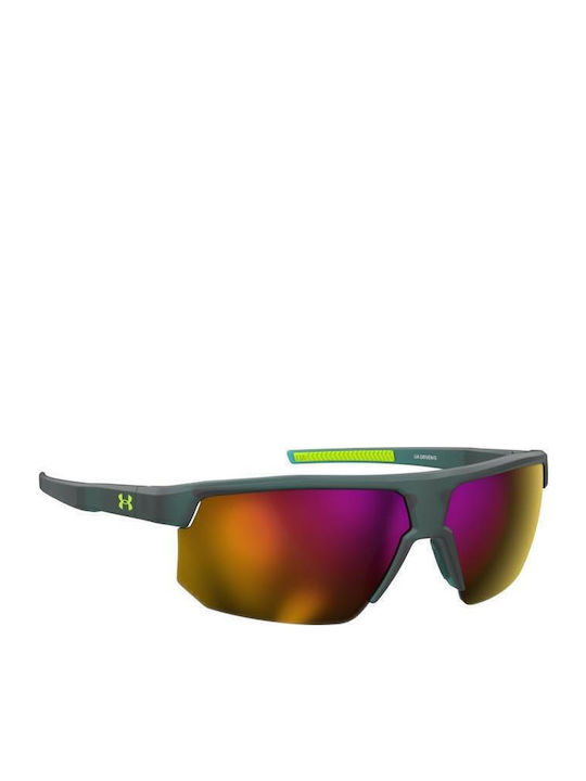 Under Armour Unisex Sunglasses with Gray Plastic Frame and Multicolour Mirror Lens UADRIVEN/G-7NT34-71
