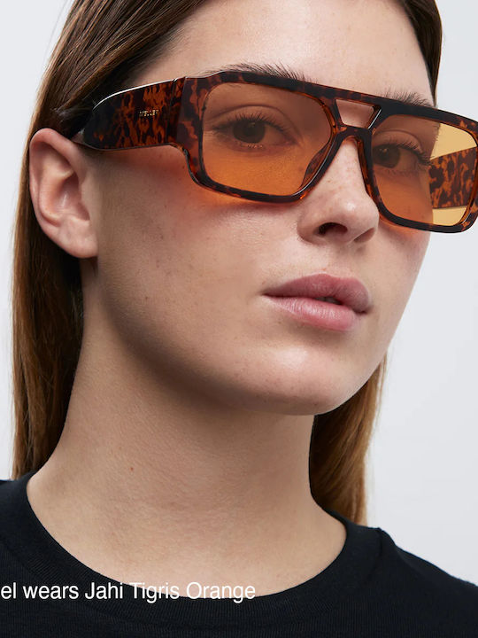 Meller Jahi Unisex Γυαλιά Ηλίου με Καφέ Ταρταρούγα Κοκκάλινο Σκελετό και Γαλάζιο Φακό