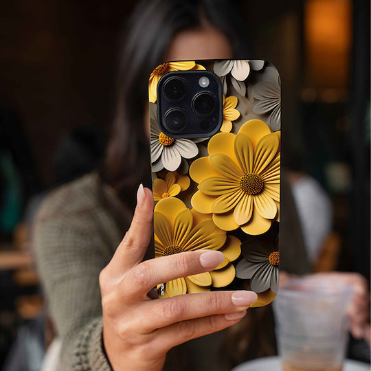 Sonique 3D Flower Series Case for Motorola Edge 40 Neo 5G Yellow
