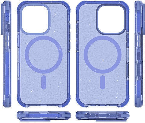 Premium Umschlag Rückseite Silikon Wasserdicht Blau (iPhone 17 Pro Max / iPhone 17 Pro / iPhone 16 Pro Max)