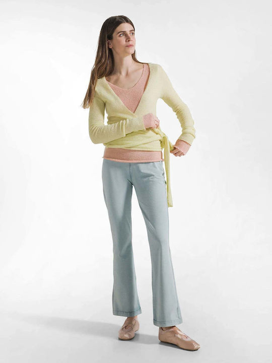 Long Women's Cardigan Yellow