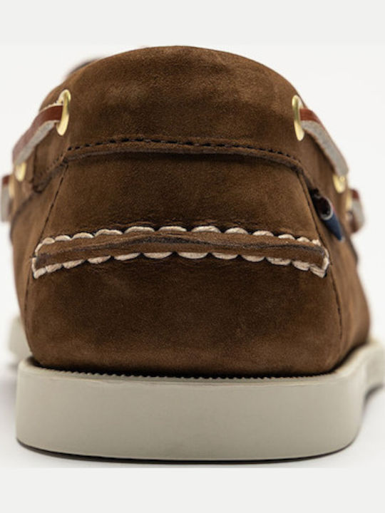 Portland Ανδρικά Boat Shoes σε Καφέ Χρώμα