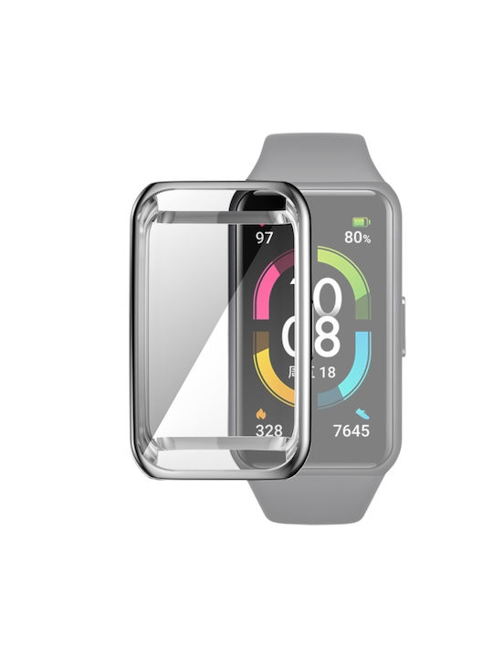 Huawei Silicone Case in Silver color for Huawei Band 6, 6 Pro, Honor Band 6. Huawei Silicone Case in Silver color for Huawei Band 6, 6 Pro, Honor Band 6.