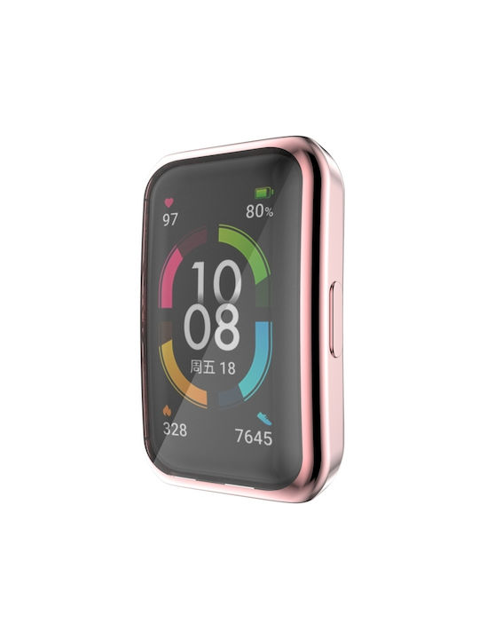 Huawei Θήκη Σιλικόνης σε Ροζ χρώμα για Huawei Band 6, 6 Pro, Honor Band 6.
