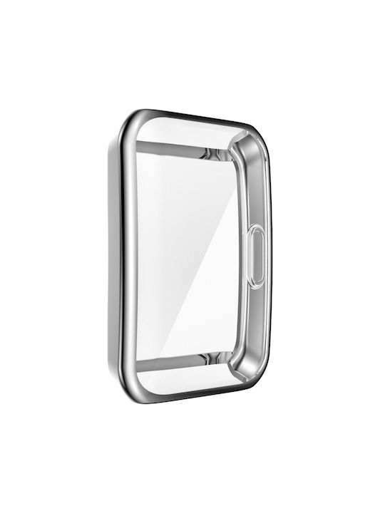 Huawei Silicone Case in Silver color for Huawei Band 6, 6 Pro, Honor Band 6.