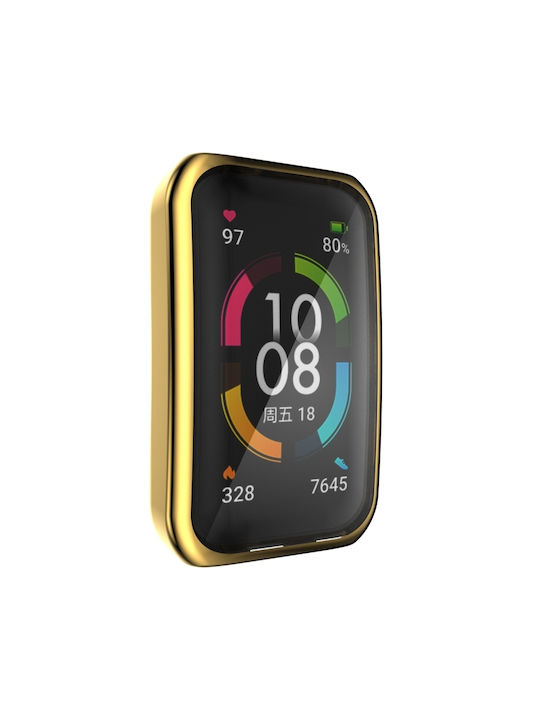 Huawei Силиконов Калъф в Златист цвят за Huawei Band 7, Huawei Band 6, Honor Band 6