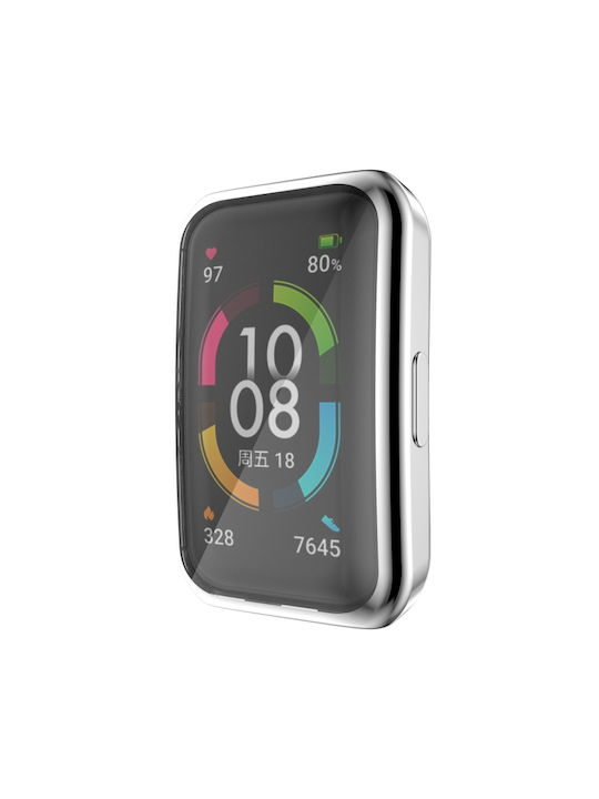 Huawei Θήκη Σιλικόνης σε Ασημί χρώμα για Huawei Band 7