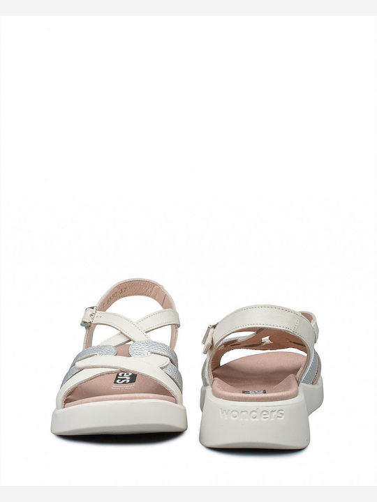 Women's Leather Platform Shoes Beige