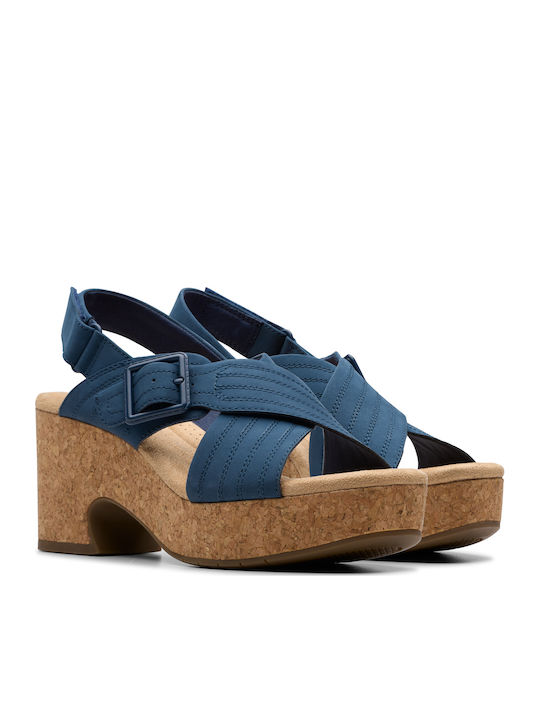 Nerisa West Leder Sandalen Blau