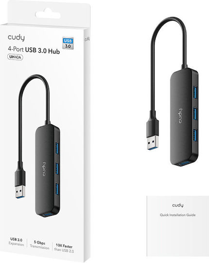 Cudy Hub 4 Θυρών USB 3.2 με σύνδεση USB-A