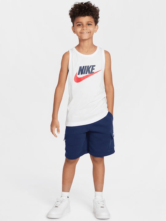 Bluză Fără Mâneci Albă Pentru Copii Sportswear