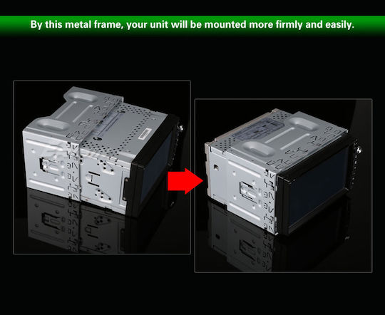 Universal Μεταλλική Βάση Στήριξης για Οθόνες 2 DIN 182 x 103mm
