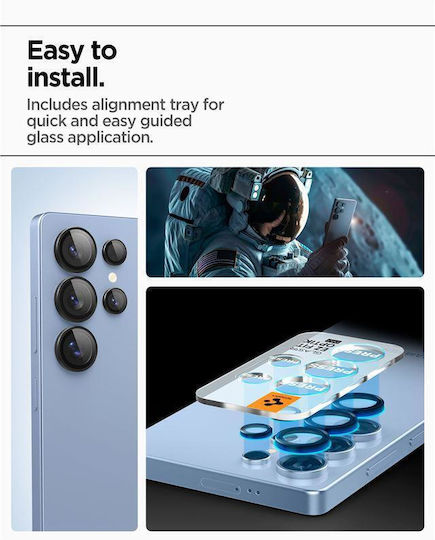 Spigen EZ Fit Optik Pro Kameraschutz Gehärtetes Glas Black für das Samsung Galaxy S25 Ultra