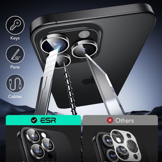 ESR Armorite Προστασία Κάμερας Tempered Glass Διάφανο για το iPhone 16 Pro, iPhone 16 Pro Max