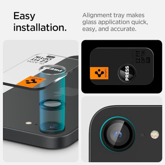Spigen Optik Pro EZ Fit Kameraschutz Gehärtetes Glas Black für das iPhone 16e
